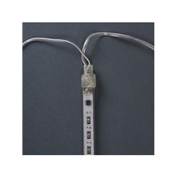 Гирлянда «Сосульки» 2.4×0.2 м, IP44, прозрачная нить, 96 LED, свечение белое с эффектом стекания, 12 В