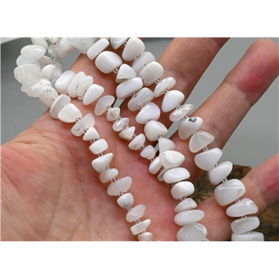 Бусы из Кахолонга галтовка на увеличение 5-15мм, 50см