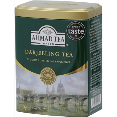 AHMAD TEA. English Caddy. Darjeeling tea 100 гр. жест.банка