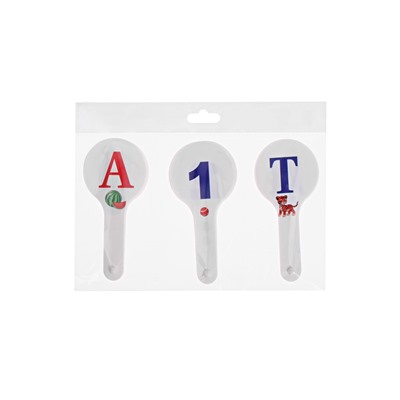 Набор веер-касс, гласные, согласные, цифры от 1 до 20, Calligrata, гибкие, 3 штуки, пакет с европодвесом, МИКС