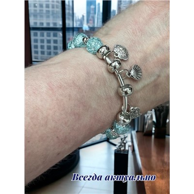 Браслет из натурального Кварца БР12/04 бирюза