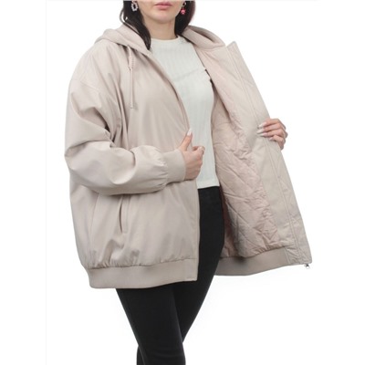H24-283 LT. BEIGE Куртка демисезонная женская (100 гр. синтепон)