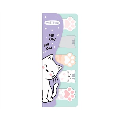 Флажки-закладки MESHU "Meow paw", 20л., европодвес