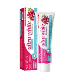 Ультраотбеливающая зубная паста с виноградом SADOER Grape bright white Toothpaste, 100 гр