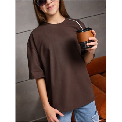 Футболка "Базовая" Шоколад Девочка