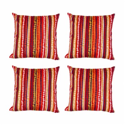 Набор разноцветных чехлов для подушек (4 шт), URSPRUNGLIG Cushion Cover Multicoloured Dark Set, произв. IKEA