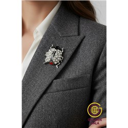 Брошь божья коровка со стразами БР4/5