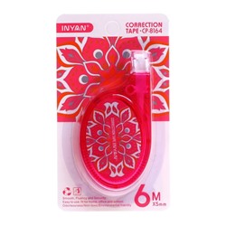 Корректор-лента 6 м × 5 мм, с рисунком, блистер, европодвес, корпус МИКС