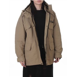 3092 BEIGE/GREEN Куртка демисезонная женская (100 гр. холлофайбер)