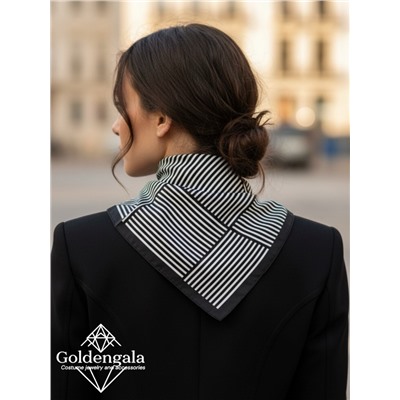 Косынка шелковая с принтом Арт 25183/010