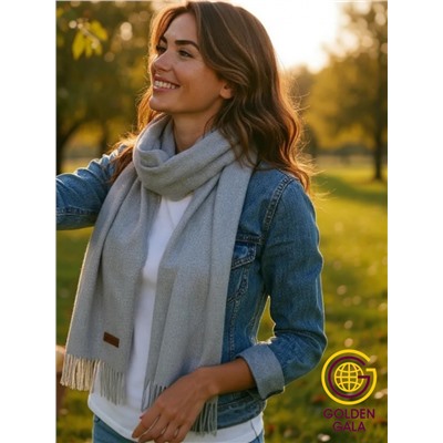 Шарф теплый женский кашемировый Арт 2581Ш/03 (серо-голубой)