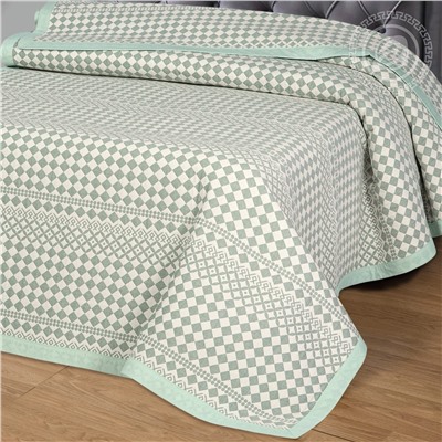 Покрывало жаккардовое Лагуна зеленая