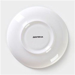 Чайная пара Доляна «Зайка», 2 предмета: чашка 250 мл, блюдце d=15 см, фарфор, белая