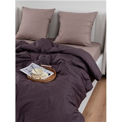 Постельное белье поплин на молнии / Капучино