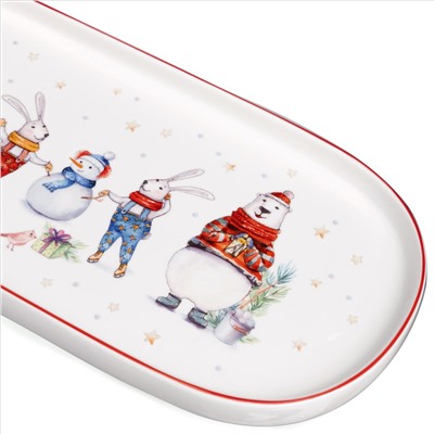 БЛЮДО ОВАЛЬНОЕ LEFARD "WINTER STORY" 34*14,5 СМ (КОР=12ШТ.)