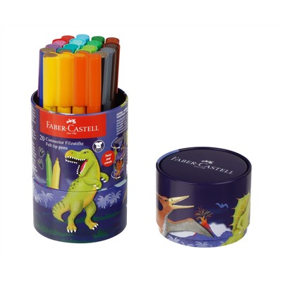 Набор для рисования Faber-Castell "Connector Dinosaur" 20 фломастеров
