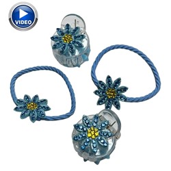 Набор детских аксессуаров для волос (крабик 2 + резинка 2) тип 1