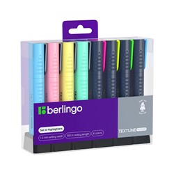 Набор текстовыделителей Berlingo "Textline HLP500" 08цв., 1-5мм, PET-бокс с ЕП