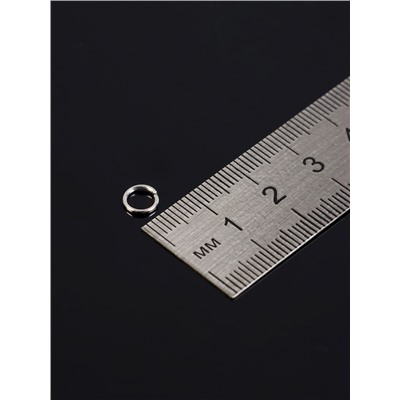 Набор соединительных колец для украшений в пластиковом боксе, 6 размеров, цвет серебро