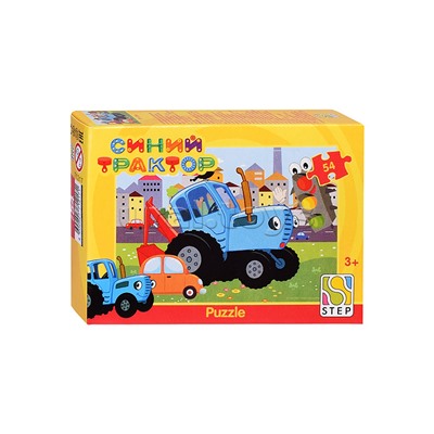 Пазлы 54 "Синий трактор" (Биг Папа)