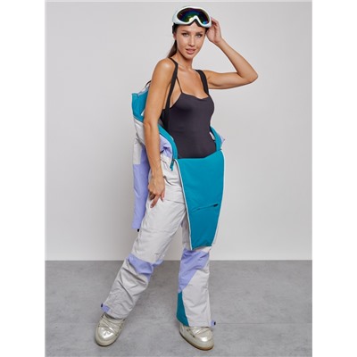 Горнолыжный комбинезон женский зимний фиолетового цвета 2320F