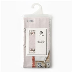 Дорожка новогодняя на стол «Этель» «Звери в городе» 40×147 ± 5 см, 100% хл, саржа 190 г/м²