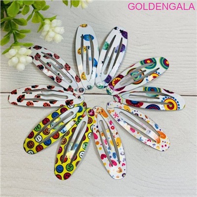 Набор детских зажимов для волос "Тик-так" 10 шт 4,5 см ТК4/ 4