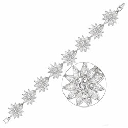 Браслет 'Снежинки' с фианитами, 20 см Т0Б.520Ф0N