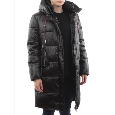 YR-956 BLACK Пальто зимнее женское АЛИСА (200 гр. холлофайбера)