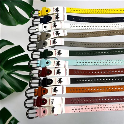 Ремень женский с перфорацией светло-розовый Р31/6