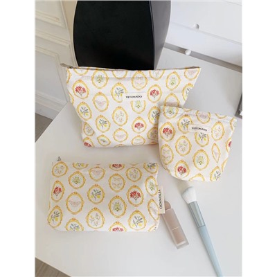 Fresh capacious cosmetic bag, small clutch bag, organizer bag, food bag