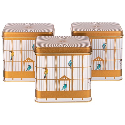 НАБОР ЕМКОСТЕЙ ДЛЯ ХРАНЕНИЯ "PARADISE BIRD" ИЗ 3-Х ШТУК, 8Х12Х12 СМ, 1Л