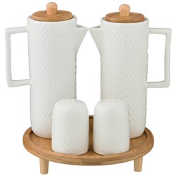 НАБОР ДЛЯ СПЕЦИЙ LEFARD "NATIVE" 4ПР. 300 МЛ. НА ПОДСТАВКЕ 16,5*16,5 СМ. В=19 СМ. (КОР=16НАБ.)