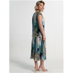 Костюм с юбкой Вайнона (зеленый) К15119-10М