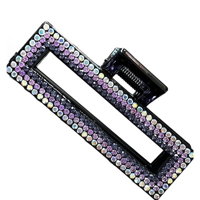 Заколка-краб для волос со стразами 9х4,5 см КР16 тип 5