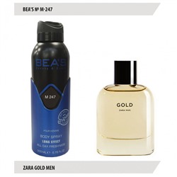 Дезодорант Beas M247 Zara Gold For Men deo 200 ml, Дезодорант мужской Beas M247 создан по мотивам аромата Zara Gold
