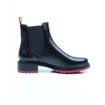 01-CA169-21B100M BLACK Ботинки демисезонные женские (натуральная кожа, байка)