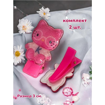 Заколка детская "Уточка" 2 шт УТ3 тип 2