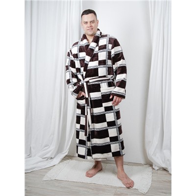 Халат Мистер клетка коричневый ИвК