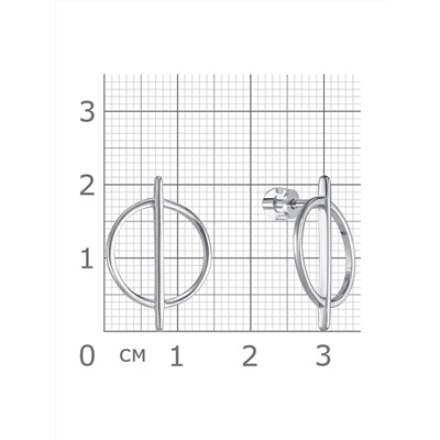 Серьги родированные серебро 925*