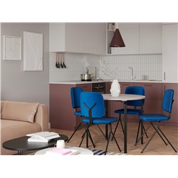 Стол обеденный Ror, Ø90 см, черный/серый