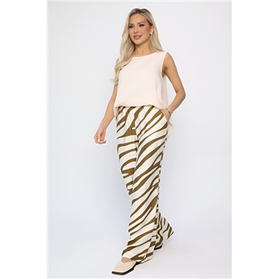 Брюки Калейдоскоп (айвори/хаки) Б13605-30М