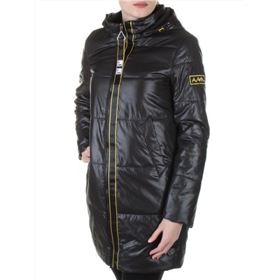 B19108 BLACK Пальто демисезонное женское Aikesdfrs