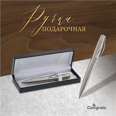 Ручка подарочная, шариковая, автоматическая «Изгиб», в кожзам футляре