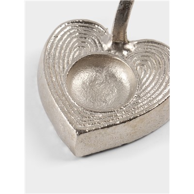 Подсвечник с ручкой «Сердце», 12×9.5×5.5 см, алюминий