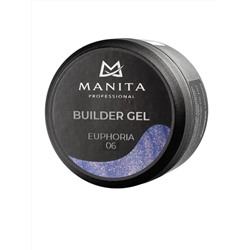 Manita Professional Гель моделирующий для ногтей с хлопьями юки / Builder Gel Euphoria №06, 15 мл