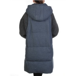MW238 BLUE Пальто женское зимнее (холлофайбер)