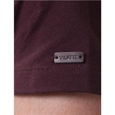 Футболка поло с плетеным воротником на пуговицах из эластичного хлопка