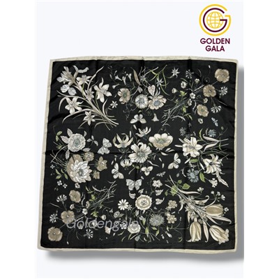 Платок утепленный "Византия" Арт 2026/9 (фон черный)