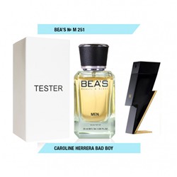 Tester Beas M251 Carolina Herrera Bad Boy For Men edp 25 ml, Парфюм мужской Beas M251 создан по мотивам аромата Carolina Herrera Bad Boy